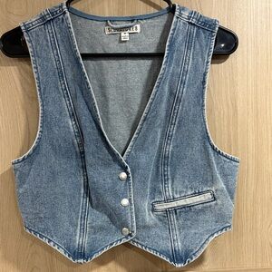 Denim Button-Up Vest